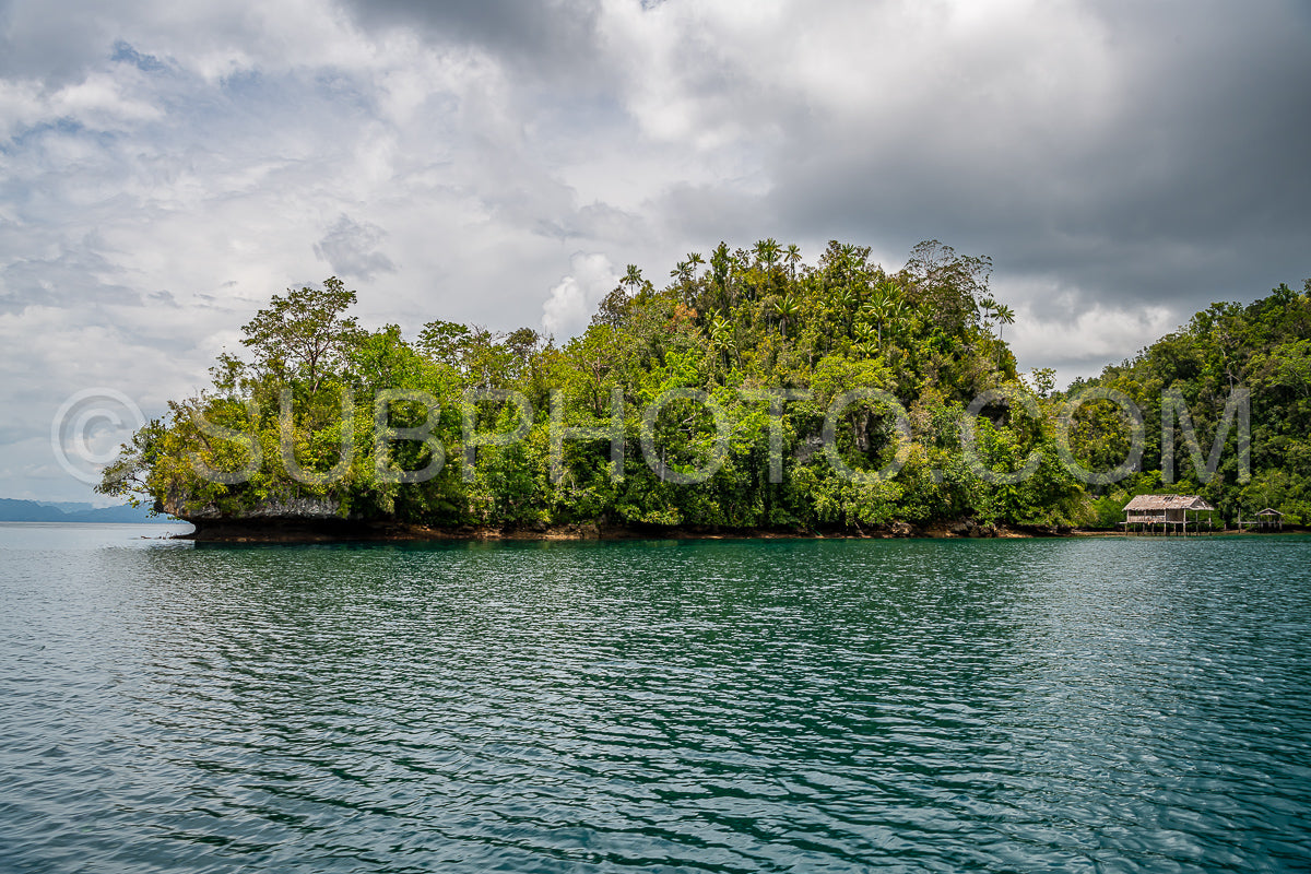 Photo de Waigeo- Kri- Mushroom Island- groupe de petites îles dans un lagon bleu peu profond- Raja Ampat- Papouasie occidentale- Indonésie