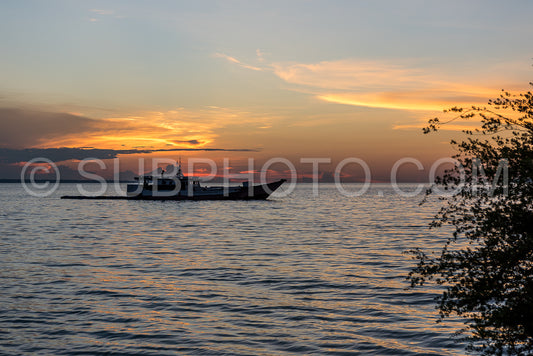 Photo de Coucher de soleil sur l'île de Nunukan- Maratua- Kalimantan- Borneo- Indonésie