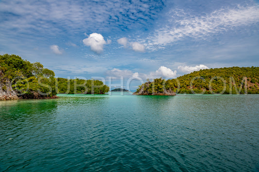 Photo de Waigeo- Kri- Mushroom Island- groupe de petites îles dans un lagon bleu peu profond- Raja Ampat- Papouasie occidentale- Indonésie